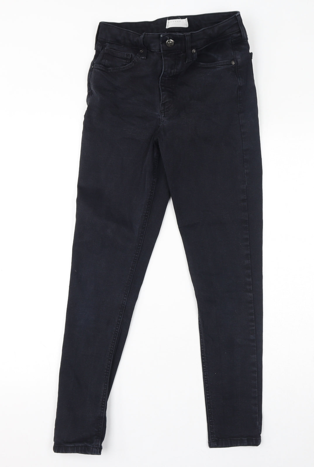 Topshop Womens Black Polyester Skinny Jeans Size 28 in L27 in Regular Zip