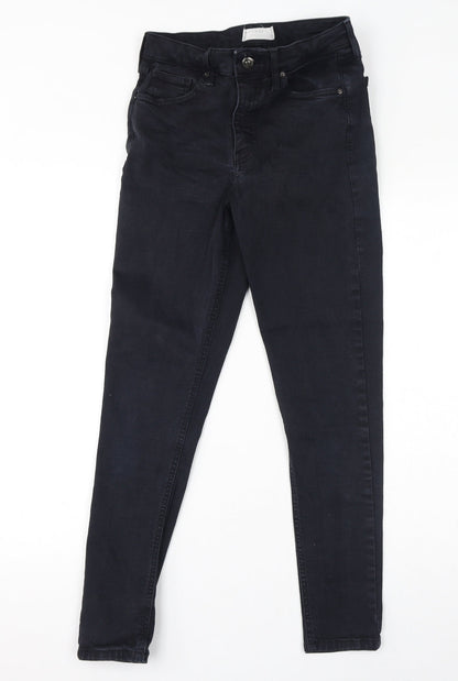 Topshop Womens Black Polyester Skinny Jeans Size 28 in L27 in Regular Zip