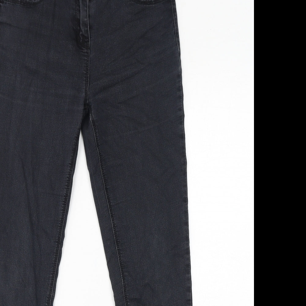 George Womens Black Cotton Skinny Jeans Size 10 L29 in Regular Zip - Super Skinny