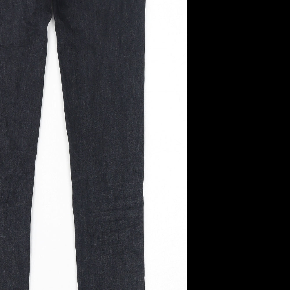 George Womens Black Cotton Skinny Jeans Size 10 L29 in Regular Zip - Super Skinny