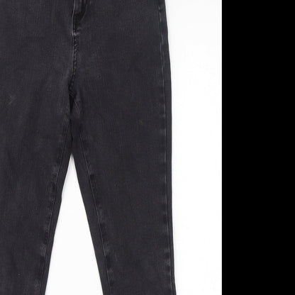 George Womens Black Cotton Skinny Jeans Size 8 L25 in Regular Zip