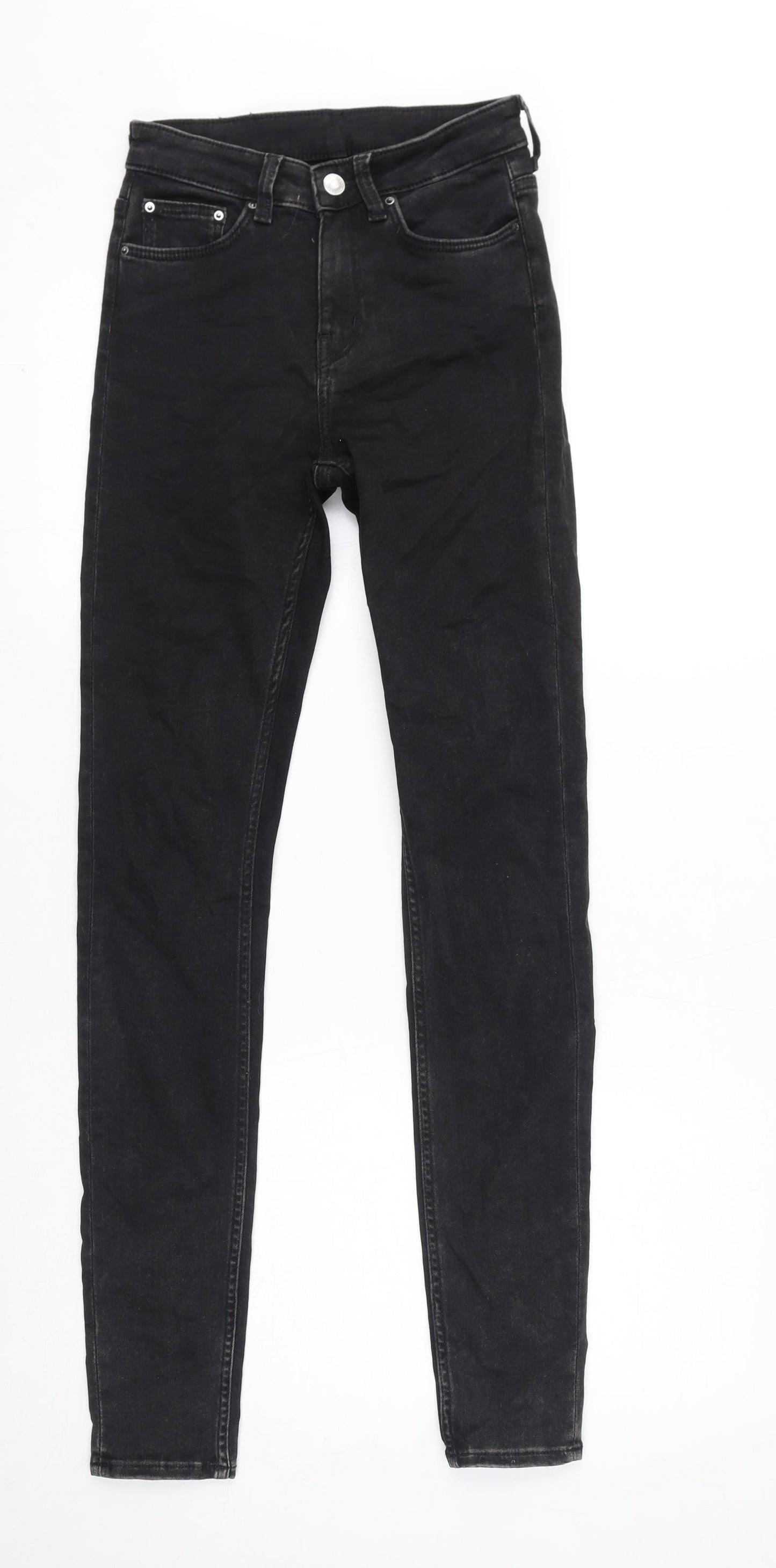 Womens UK Size 26 in Weekday Regular Fit Skinny Black Jeans