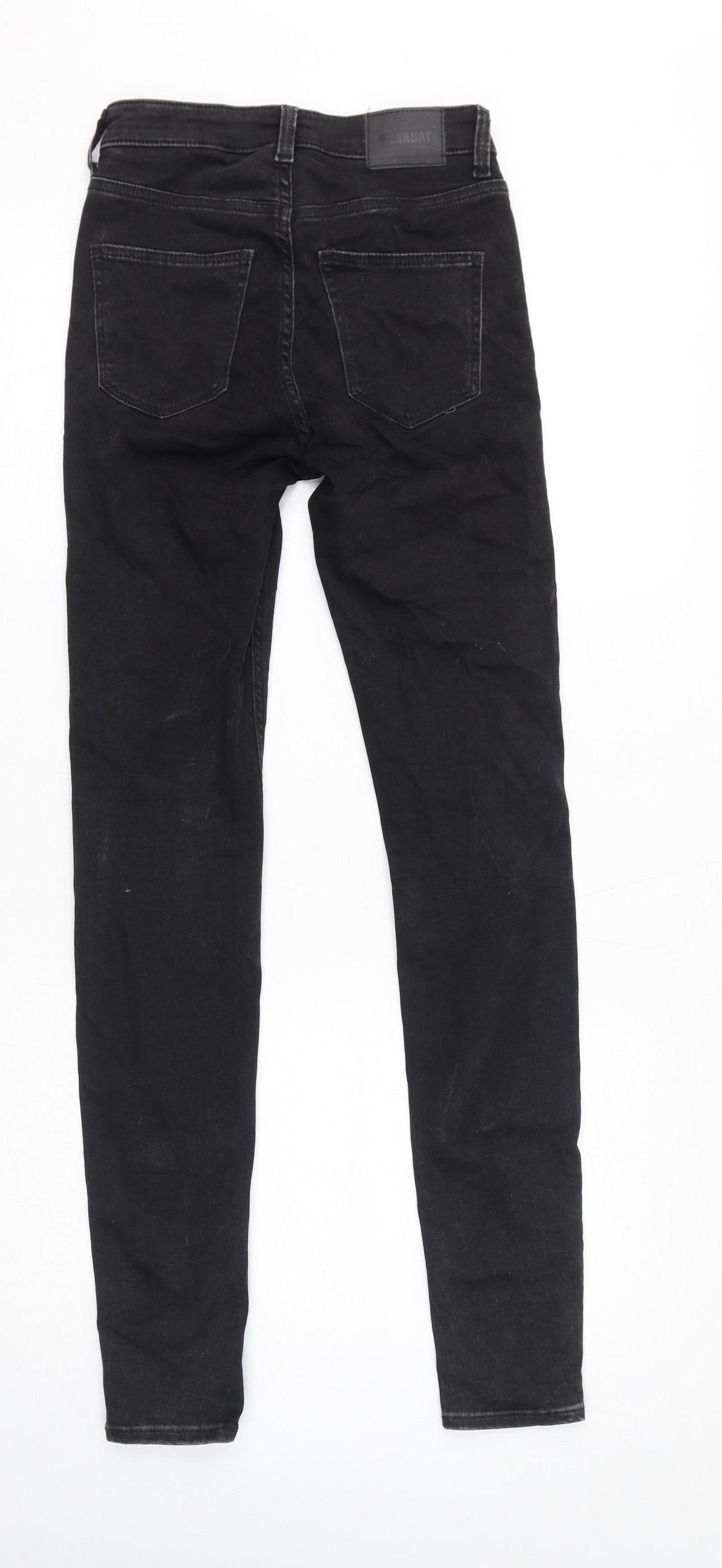 Womens UK Size 26 in Weekday Regular Fit Skinny Black Jeans