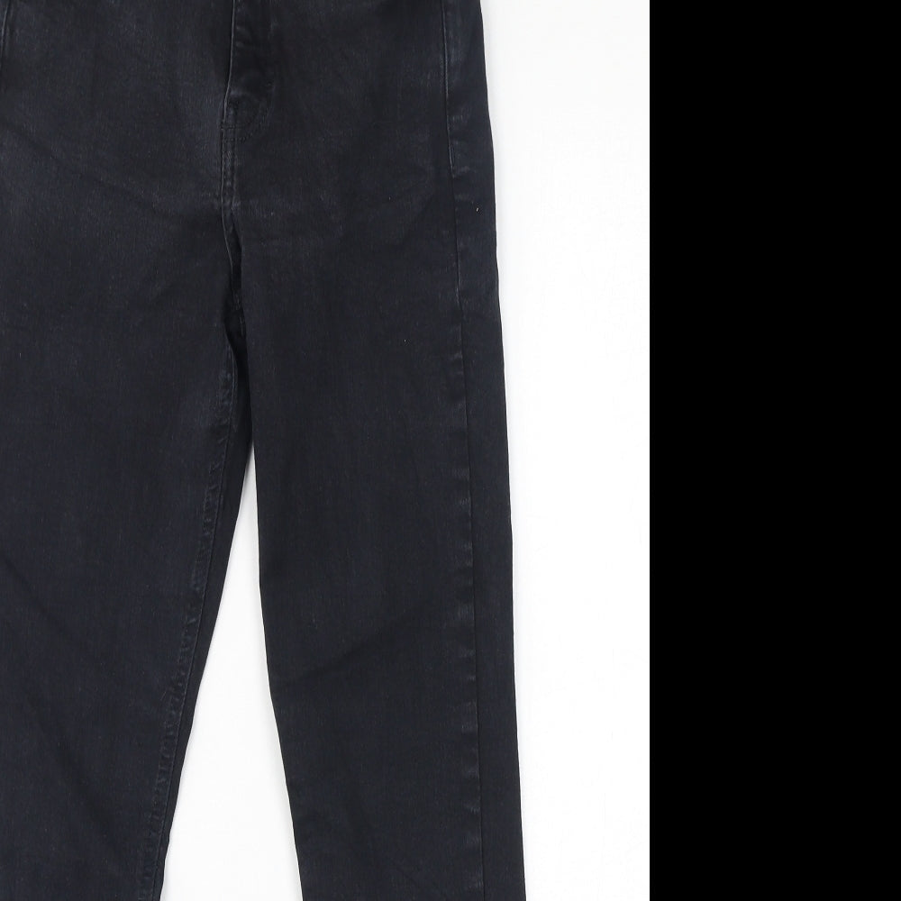 Topshop Womens Black Cotton Skinny Jeans Size 28 in L32 in Regular Zip