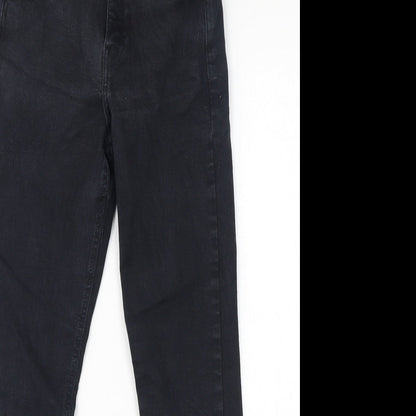 Topshop Womens Black Cotton Skinny Jeans Size 28 in L32 in Regular Zip
