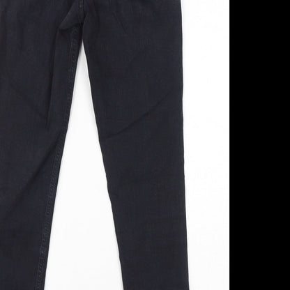 Topshop Womens Black Cotton Skinny Jeans Size 28 in L32 in Regular Zip