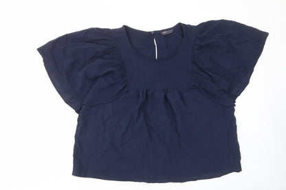 Womens UK Size 20 Marks and Spencer Blue Basic Blouse