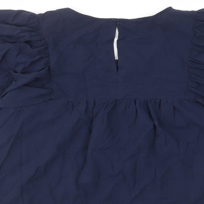 Womens UK Size 20 Marks and Spencer Blue Basic Blouse