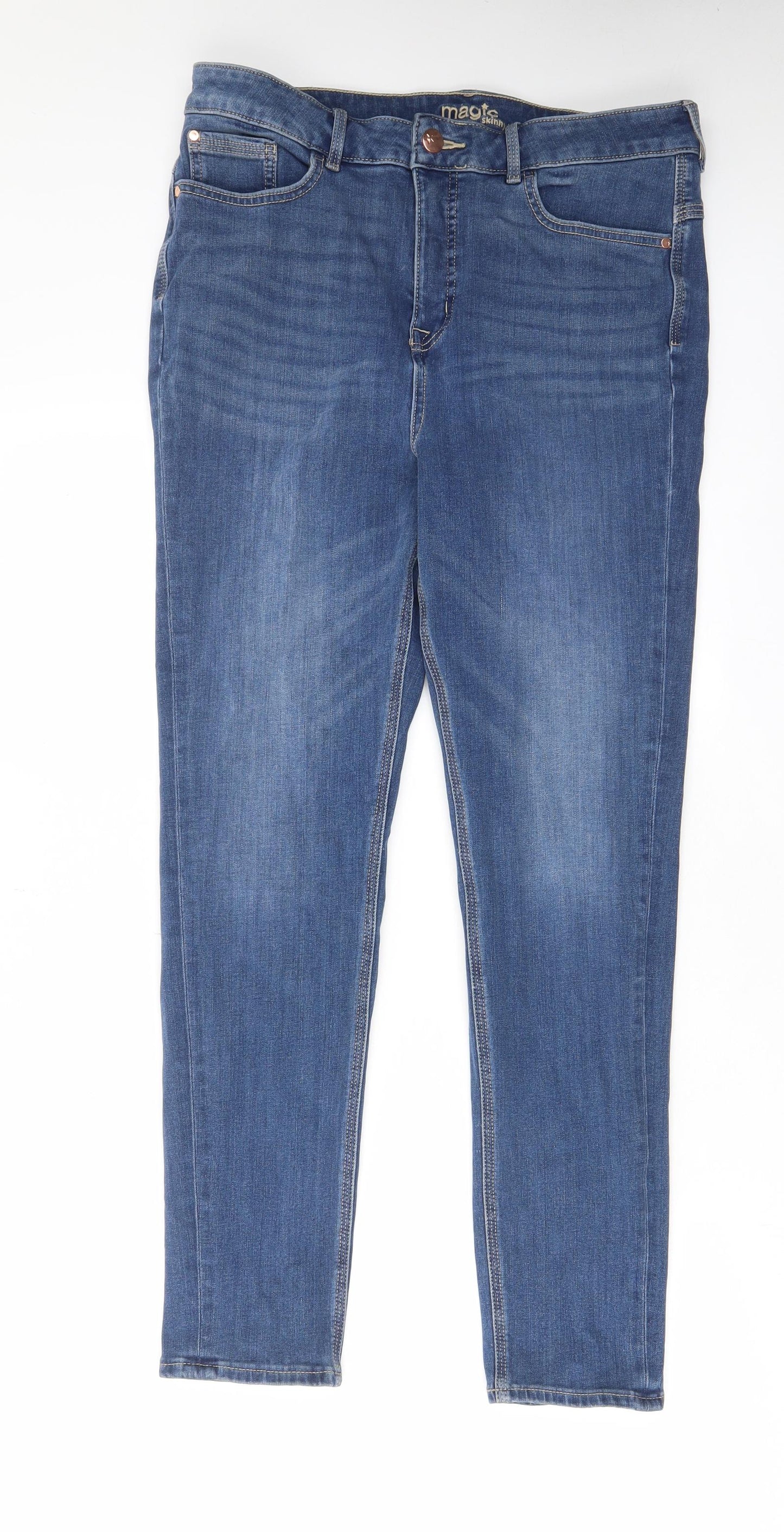 Womens UK Size 30 in Marks and Spencer Regular Fit Skinny Blue Jeans