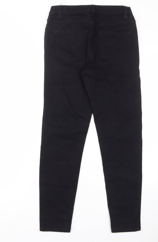New Look Womens Black Cotton Skinny Jeans Size 10 L27 in Regular - Elastic waist