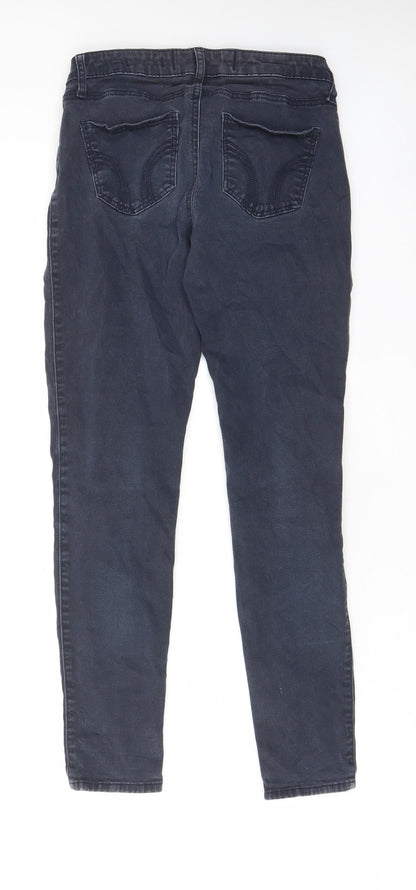 Hollister Womens Blue Cotton Skinny Jeans Size 24 in L28 in Regular Zip - Pockets, Belt Loops