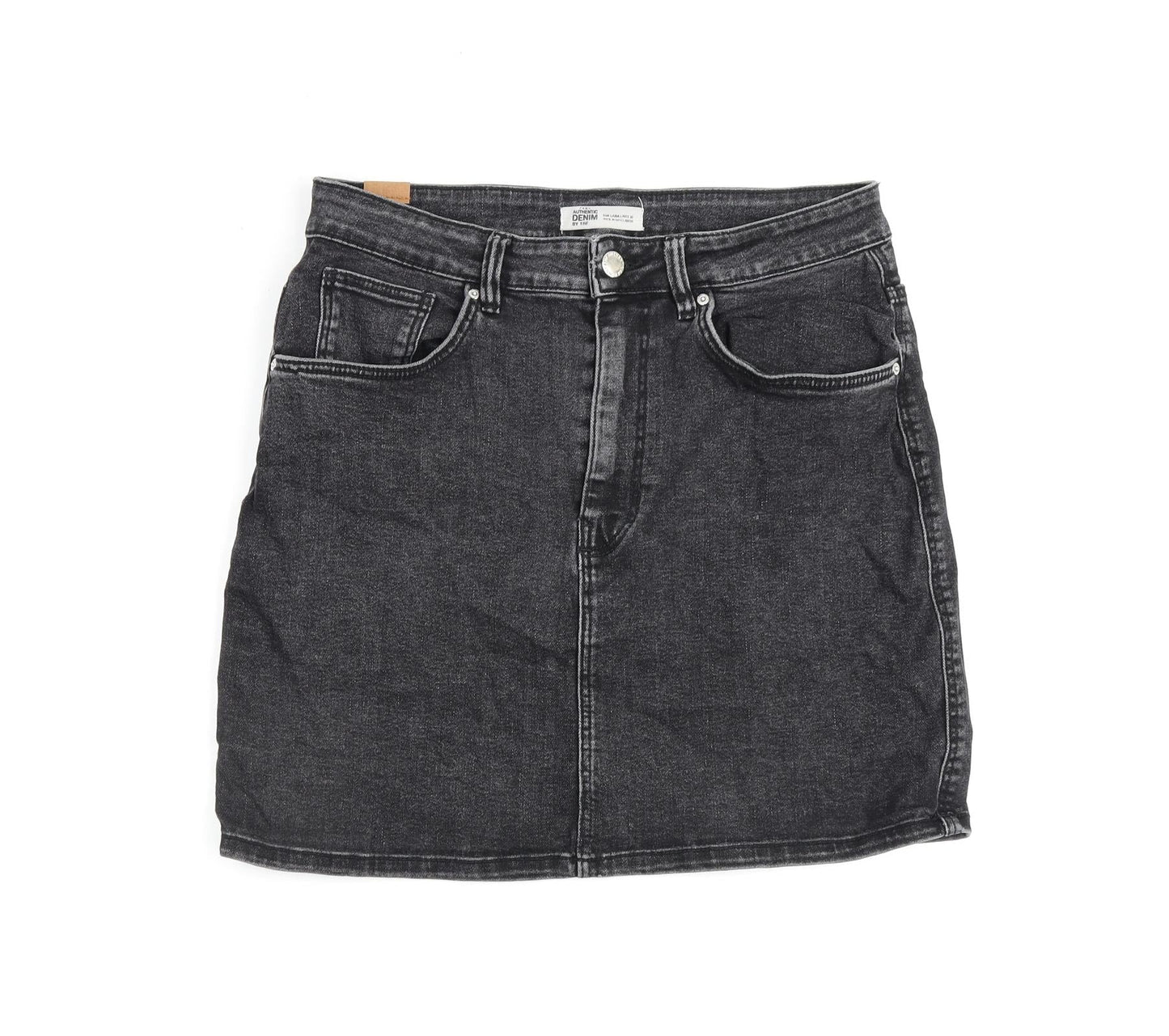 Womens UK Size L Zara A-Line Denim Skirt