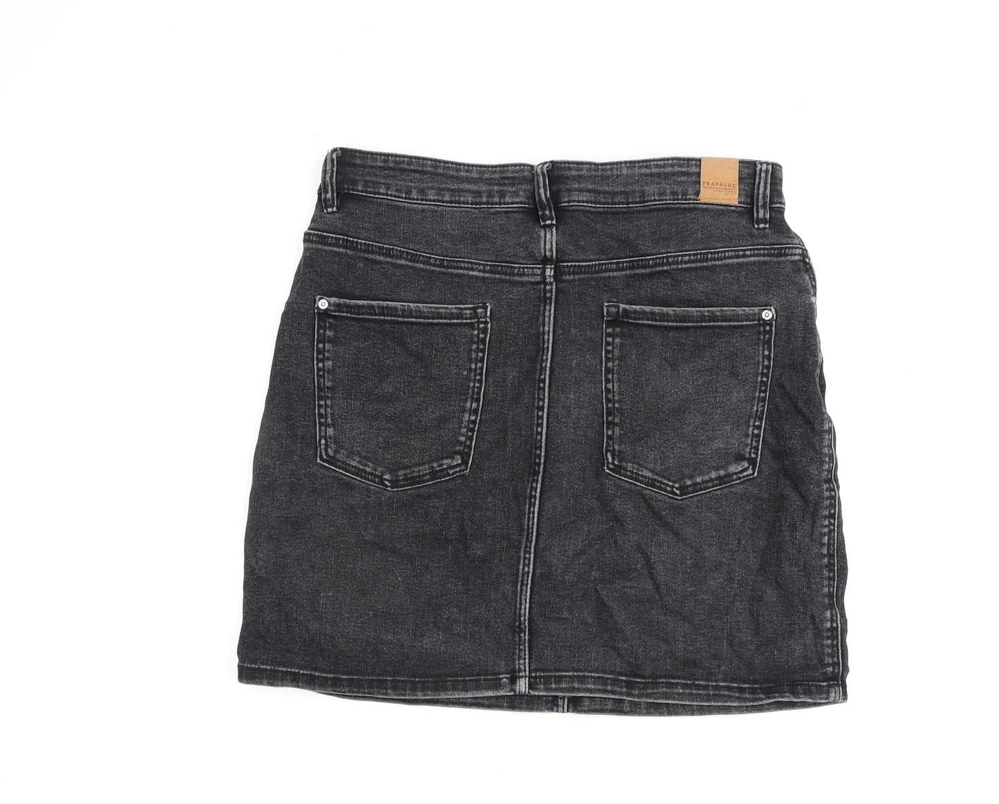 Womens UK Size L Zara A-Line Denim Skirt
