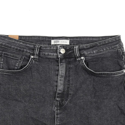 Womens UK Size L Zara A-Line Denim Skirt