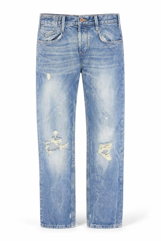 Mens UK Size 30 in Topman Regular Fit Straight Blue Jeans