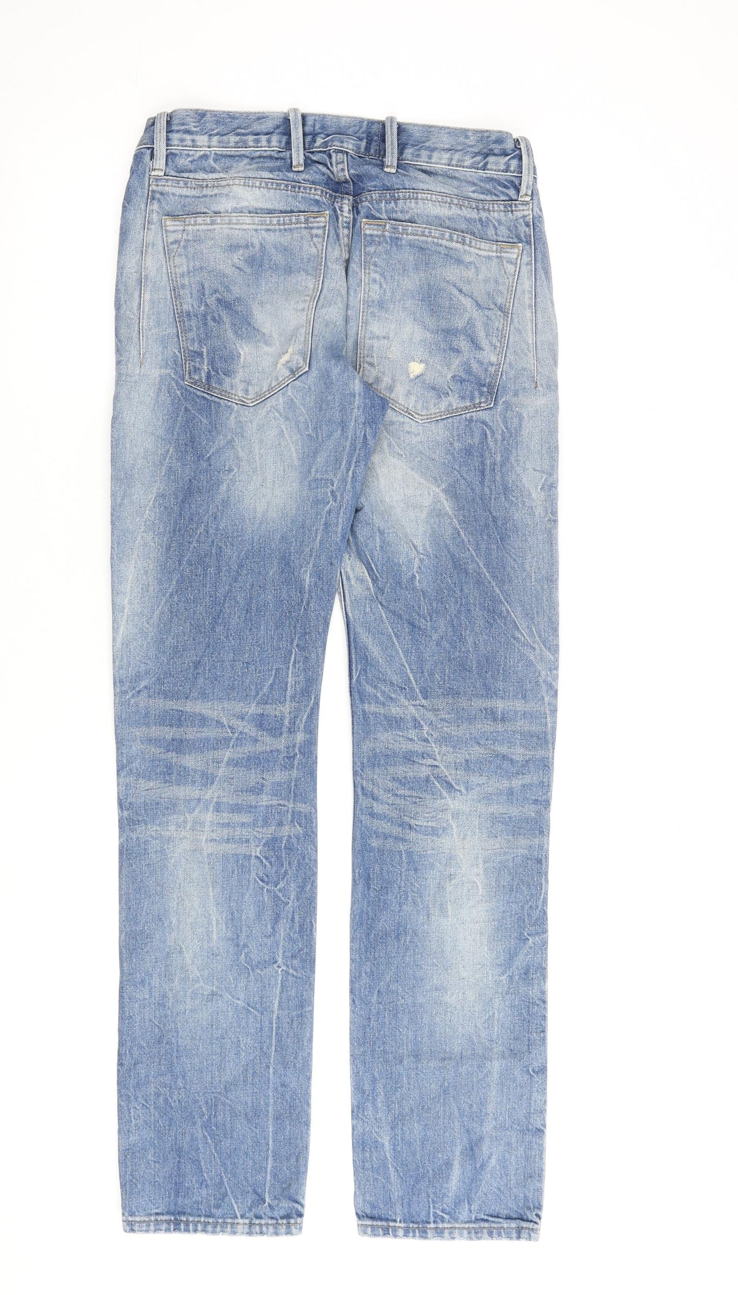 Mens UK Size 30 in Topman Regular Fit Straight Blue Jeans