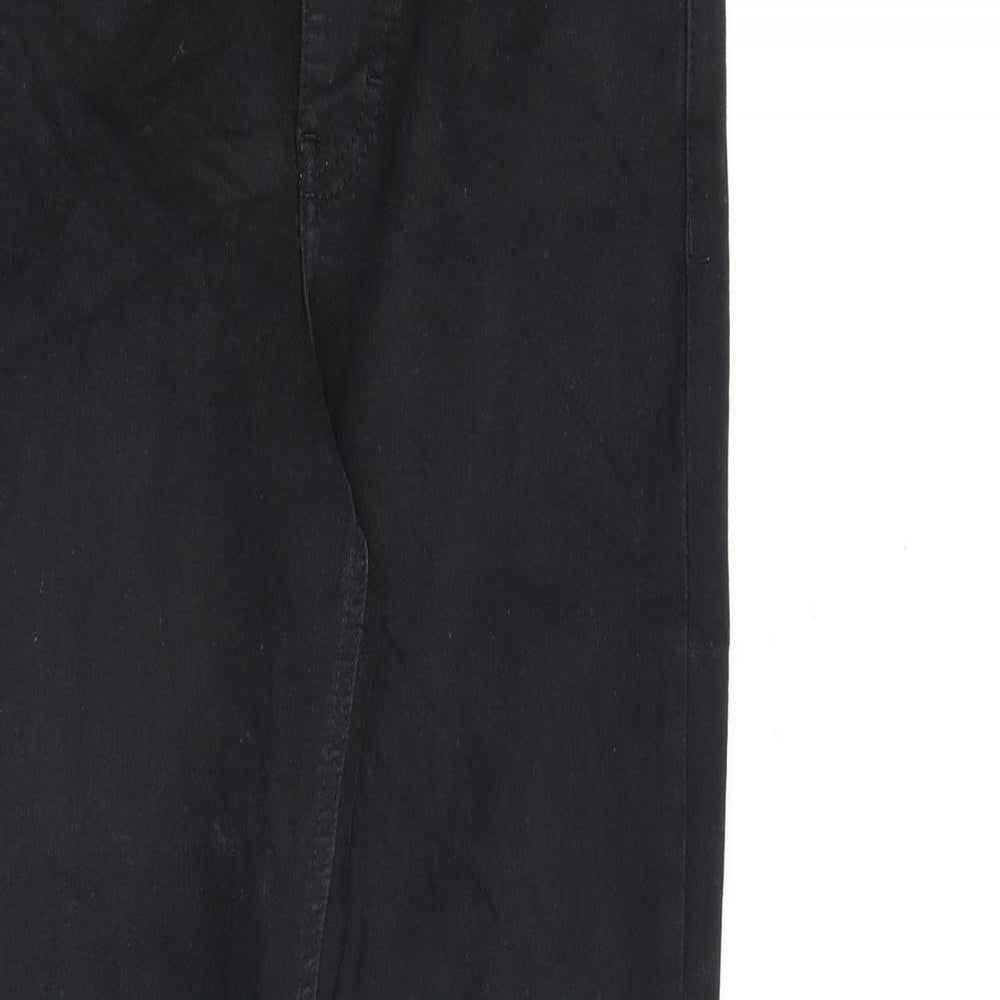 Topshop Womens Black Cotton Skinny Jeans Size 28 in L32 in Regular Zip