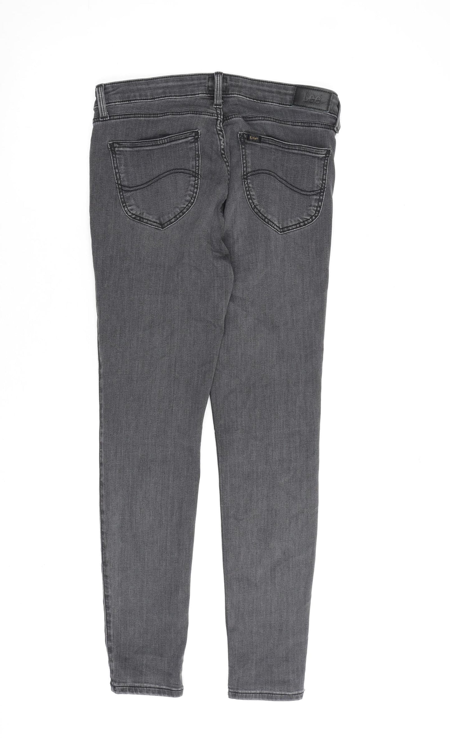 Lee Womens Grey Cotton Skinny Jeans Size 29 in L31 in Regular Zip
