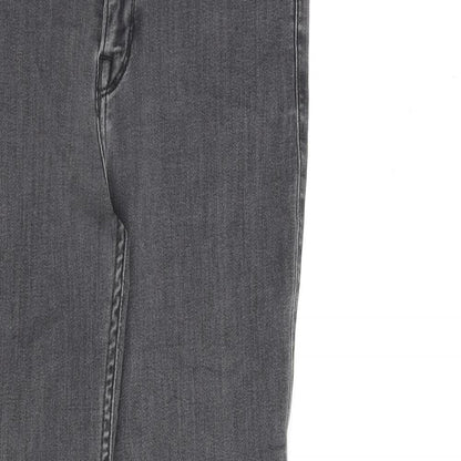 Lee Womens Grey Cotton Skinny Jeans Size 29 in L31 in Regular Zip