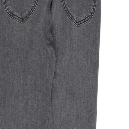 Lee Womens Grey Cotton Skinny Jeans Size 29 in L31 in Regular Zip