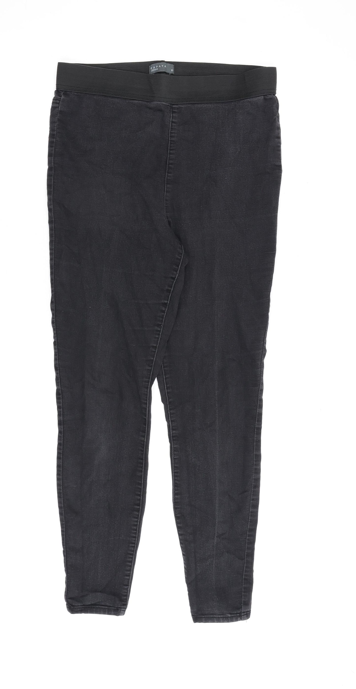 Womens UK Size 10 Papaya Regular Fit Jegging Grey Jeans