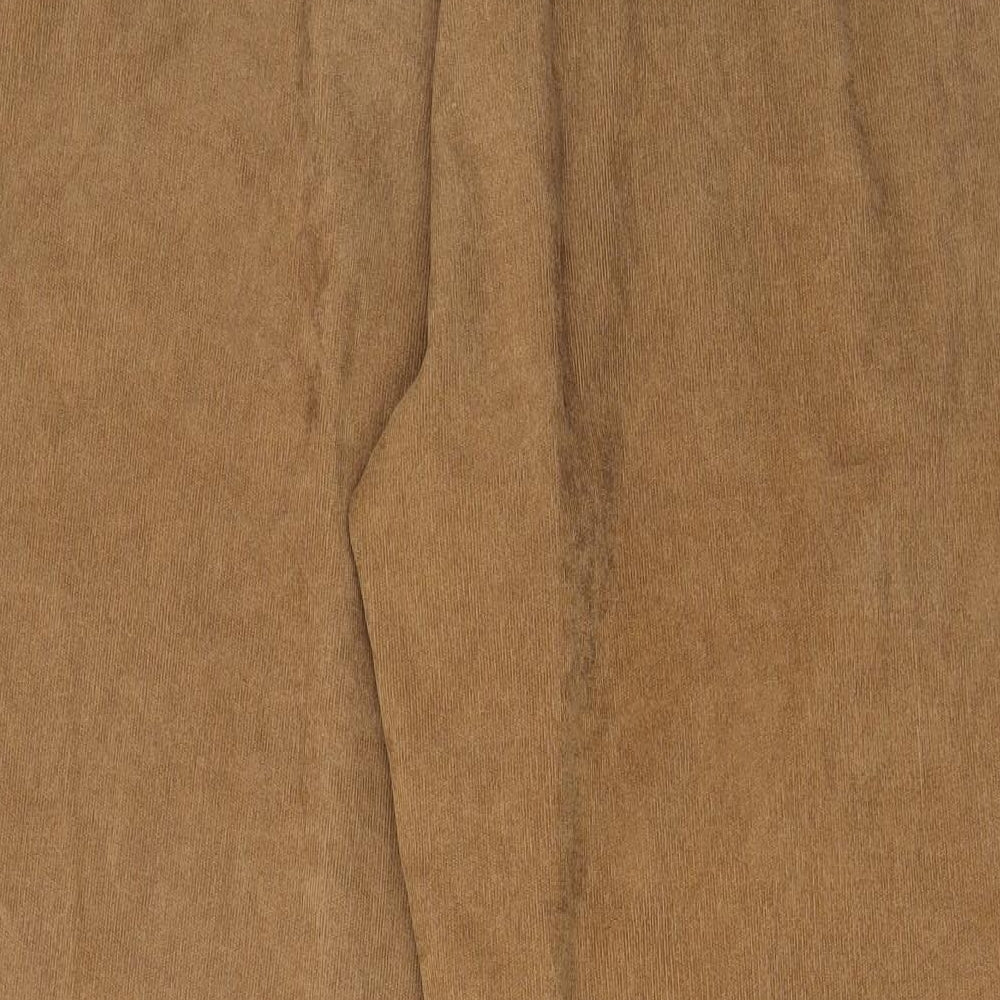 Zanzea Womens Brown Cotton Trousers Size 2XL L28 in Regular - Pockets