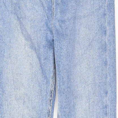 New Look Womens Blue Cotton Skinny Jeans Size 8 L27 in Regular Zip - Pockets, Belt Loops