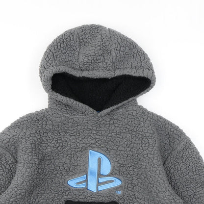 Mens UK Size XS PlayStation Grey Pullover Hoodie