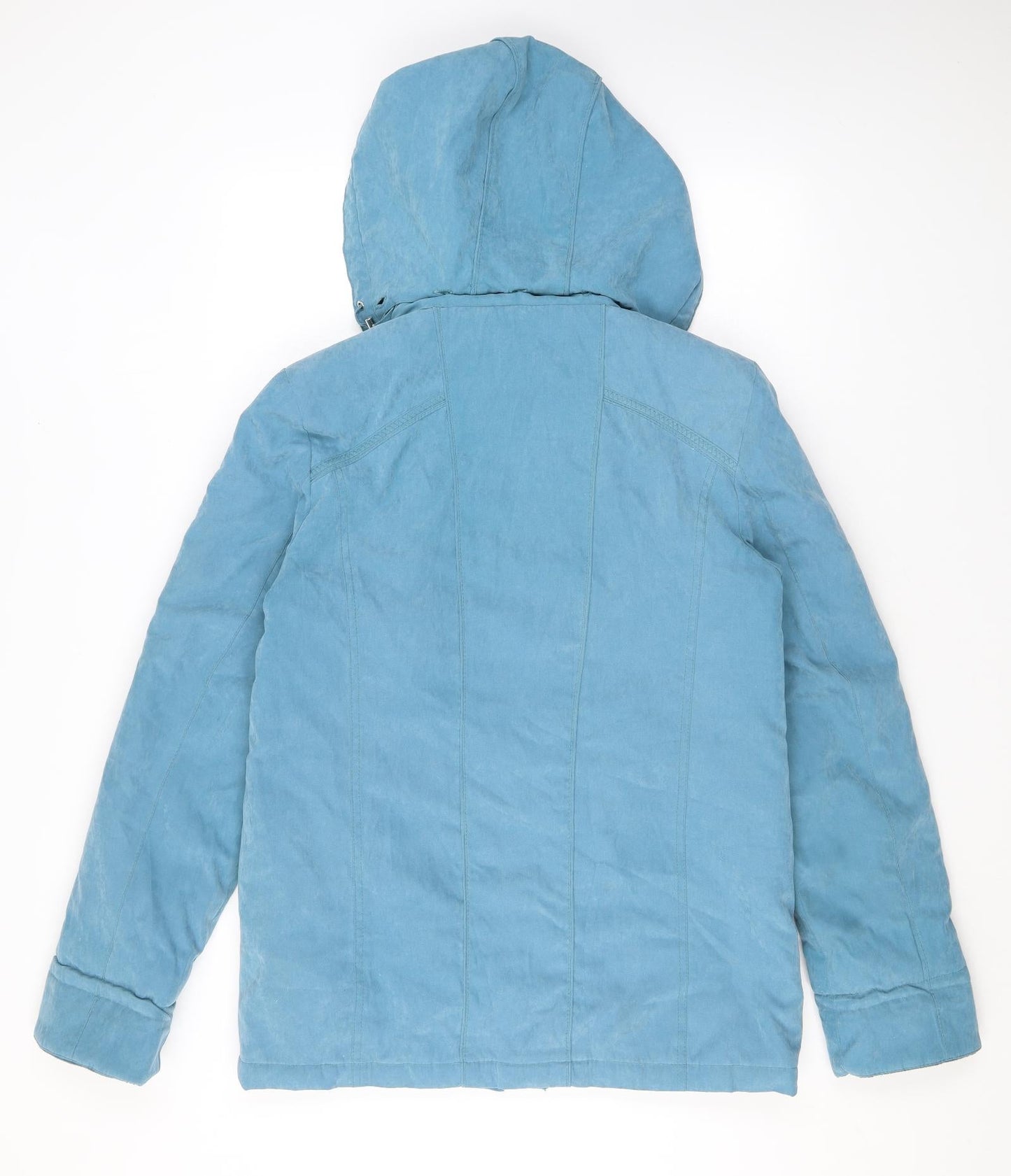 Womens UK Size 10 EWM Blue Rain Coat