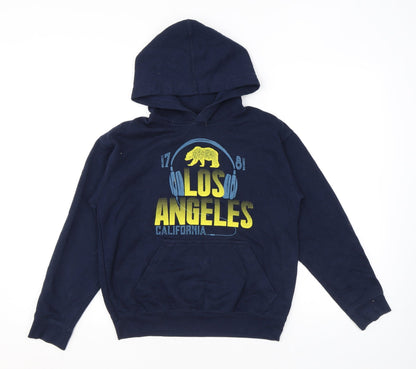 Los Angeles Mens Blue Cotton Pullover Hoodie Size M - Logo, California