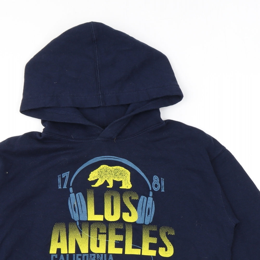 Los Angeles Mens Blue Cotton Pullover Hoodie Size M - Logo, California