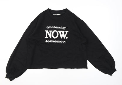 Khaadi Womens Black Cotton Pullover Sweatshirt Size S Pullover - Yesterday Now. Tomorrow
