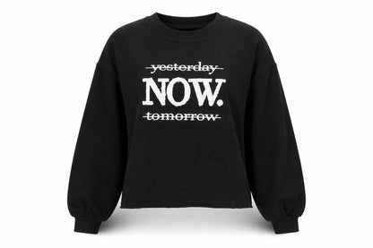 Khaadi Womens Black Cotton Pullover Sweatshirt Size S Pullover - Yesterday Now. Tomorrow