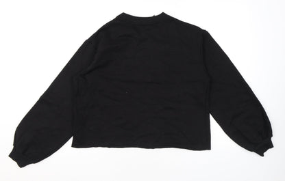Khaadi Womens Black Cotton Pullover Sweatshirt Size S Pullover - Yesterday Now. Tomorrow