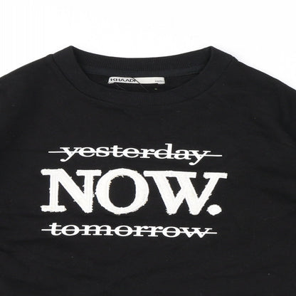 Khaadi Womens Black Cotton Pullover Sweatshirt Size S Pullover - Yesterday Now. Tomorrow