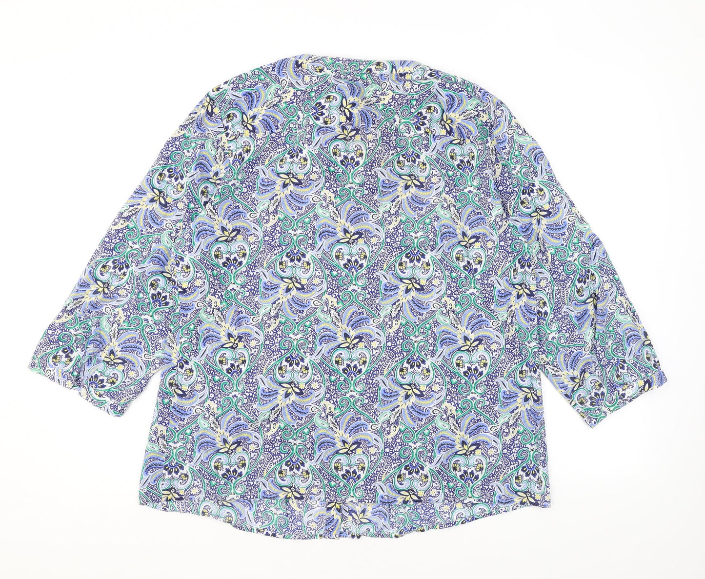 Womens UK Size L Talbots Blue Basic Button-Up
