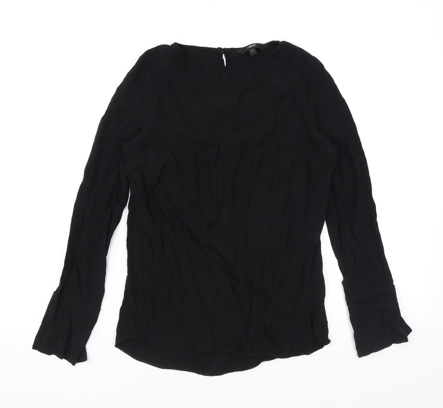 Womens UK Size 6 NEXT Black Basic Blouse