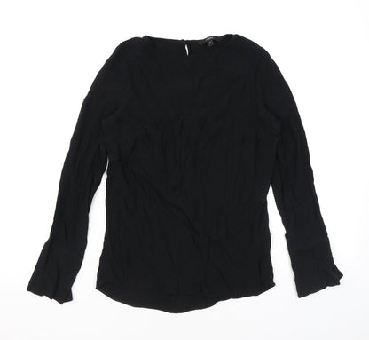 Womens UK Size 6 NEXT Black Basic Blouse