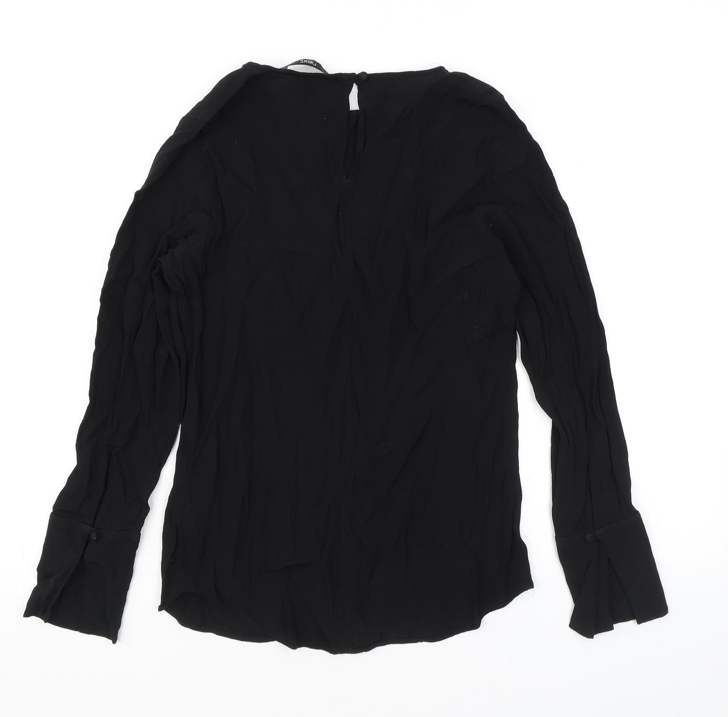 Womens UK Size 6 NEXT Black Basic Blouse