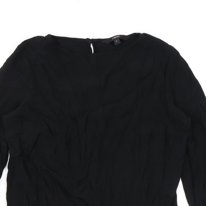 Womens UK Size 6 NEXT Black Basic Blouse