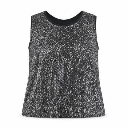 Label H Womens Black Polyester Basic Tank Size XL Round Neck - Sequins