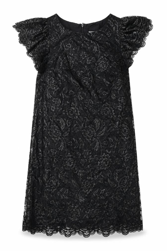 Oasis Womens Black Floral Polyester A-Line Size 10 Boat Neck Zip
