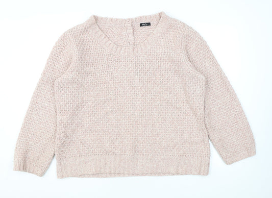 Womens UK Size 2XL M&Co Pink Pullover Jumper