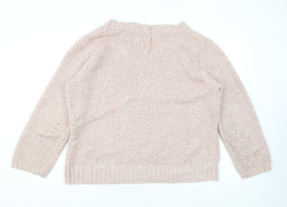 Womens UK Size 2XL M&Co Pink Pullover Jumper