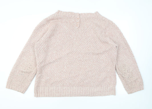 Womens UK Size 2XL M&Co Pink Pullover Jumper