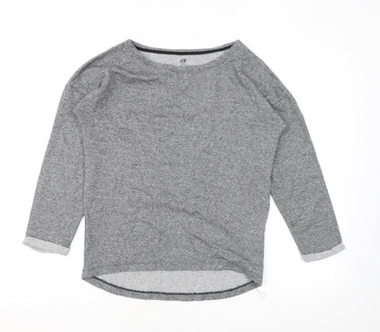 H&M Girls Grey Cotton Pullover Sweatshirt Size 14 Years Pullover