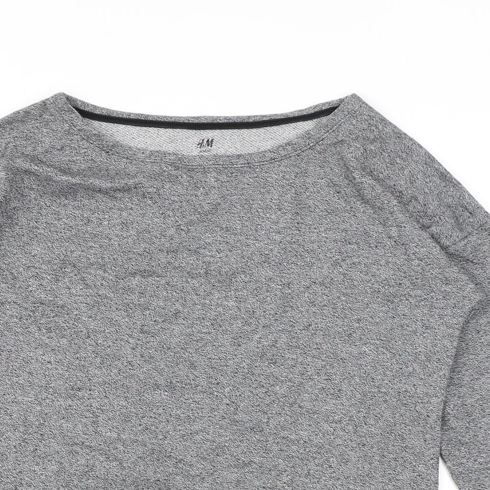 H&M Girls Grey Cotton Pullover Sweatshirt Size 14 Years Pullover