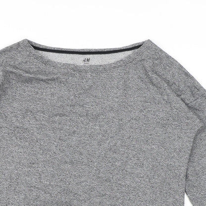 H&M Girls Grey Cotton Pullover Sweatshirt Size 14 Years Pullover