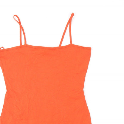 Select Womens Red Cotton Bodysuit One-Piece Size 12 Snap