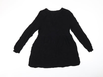 Womens UK Size S Brave Soul Black Basic Blouse